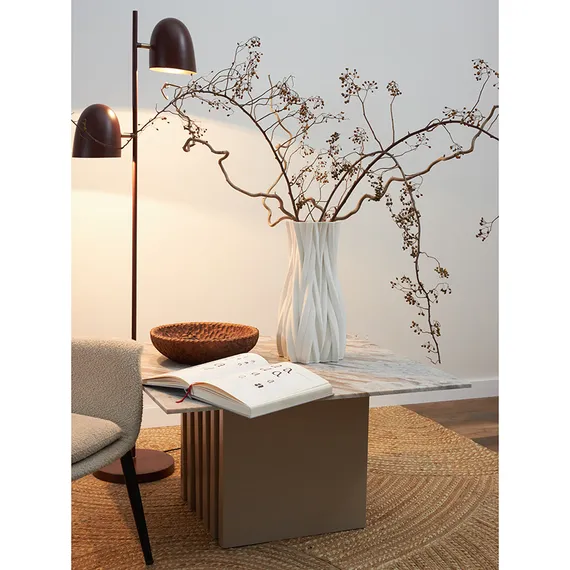 Столик кофейный Mojo, 85х85 см, бежевый мрамор