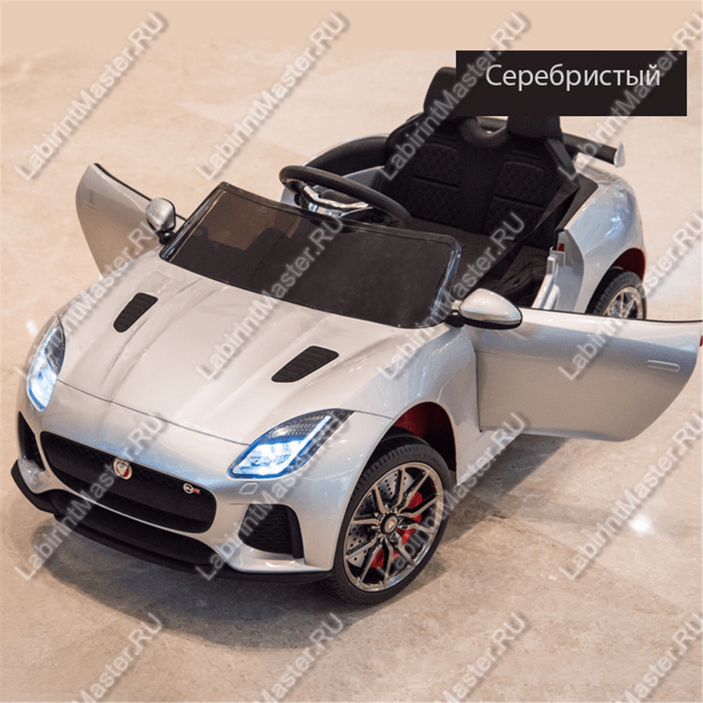 Детский электромобиль "Jaguar" серый