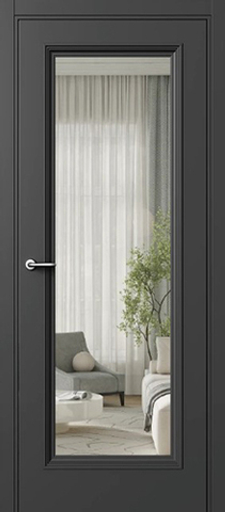 Межкомнатная дверь Фрамир Florencia 1 PO Прозрачное Базальт