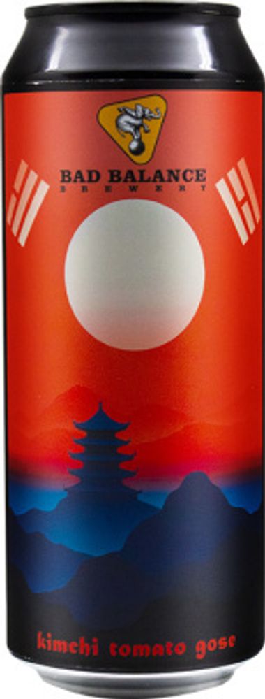 Пиво Бэд Бэланс Кимчи Томато Гозе В.2 / Bad Balance Kimchi Tomato Gose V.2 0.5 - банка