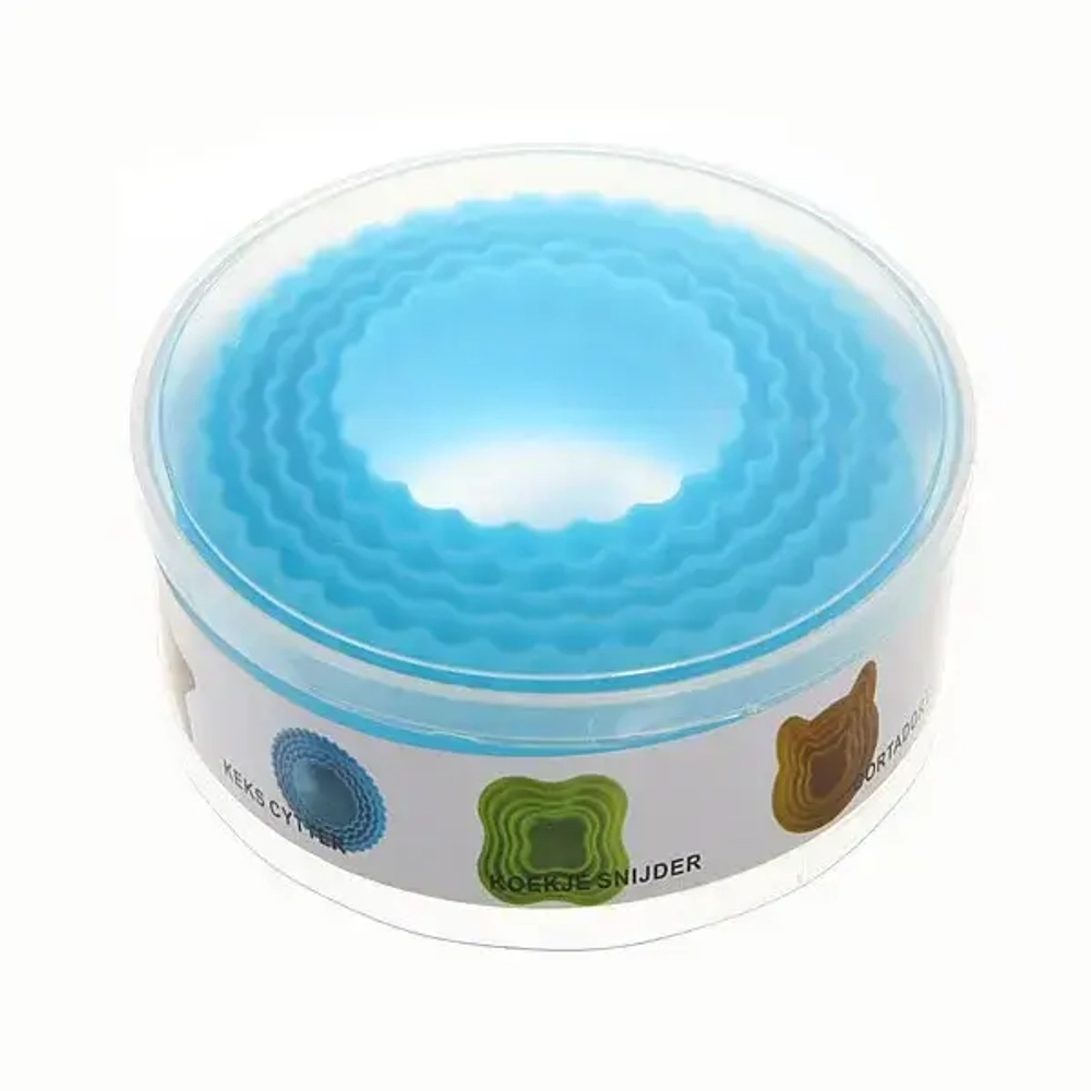 Форма для печенья 5шт «Круг»в пластиковой коробке