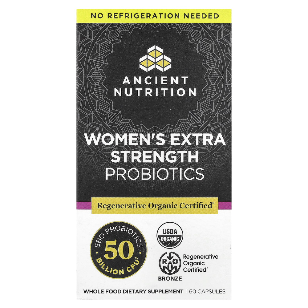 Ancient Nutrition, пробиотики для женщин, 60 капсул