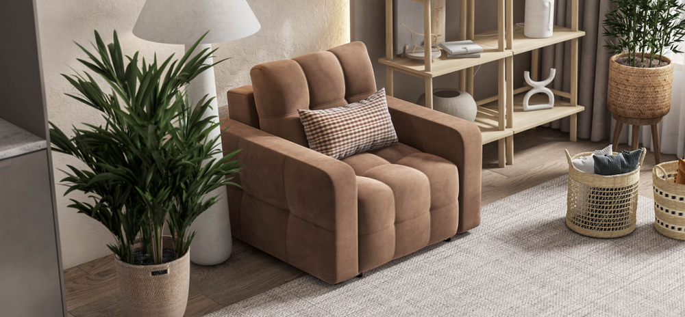 Денди кресло-кровать Велюр Монолит мокко