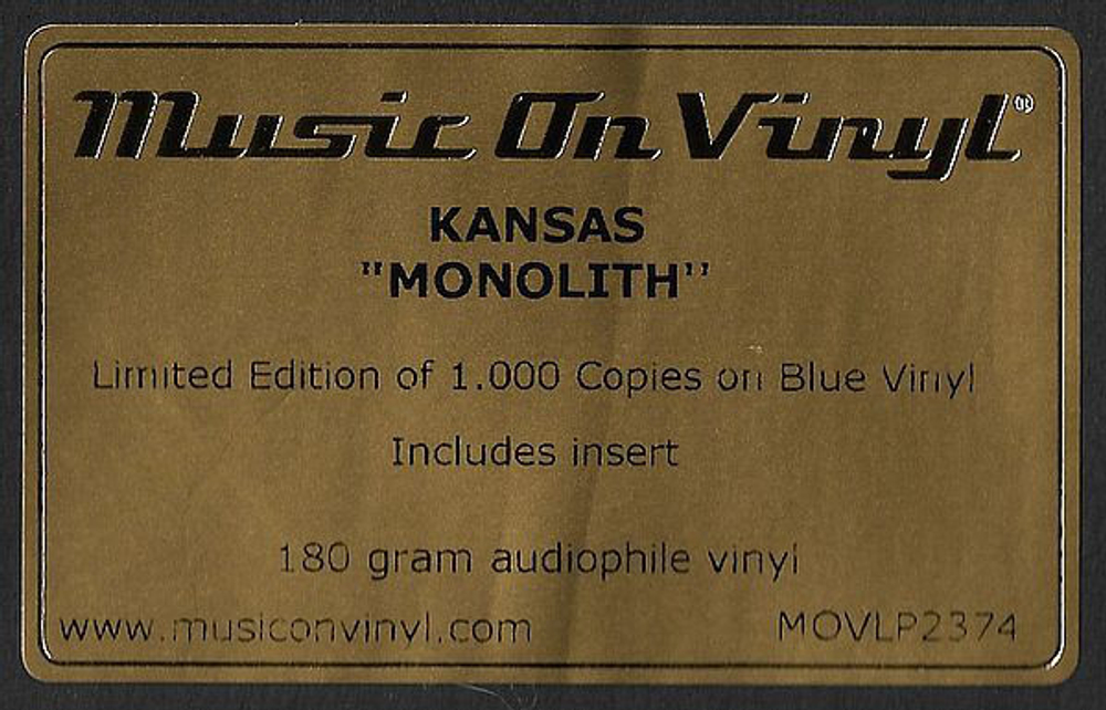 Kansas / Monolith (Coloured Vinyl)(LP)