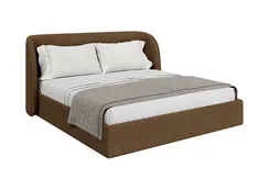 Кровать двуспальная Classic 180 см (коричневый, рогожка)