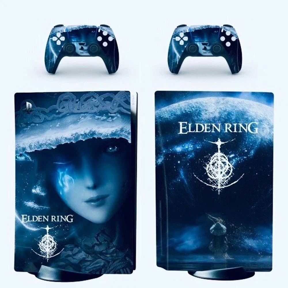 Наклейка для консоли PS5 ELDEN RING RANNI Защитная пленка на консоль и контроллеры Sony PlayStation 5
