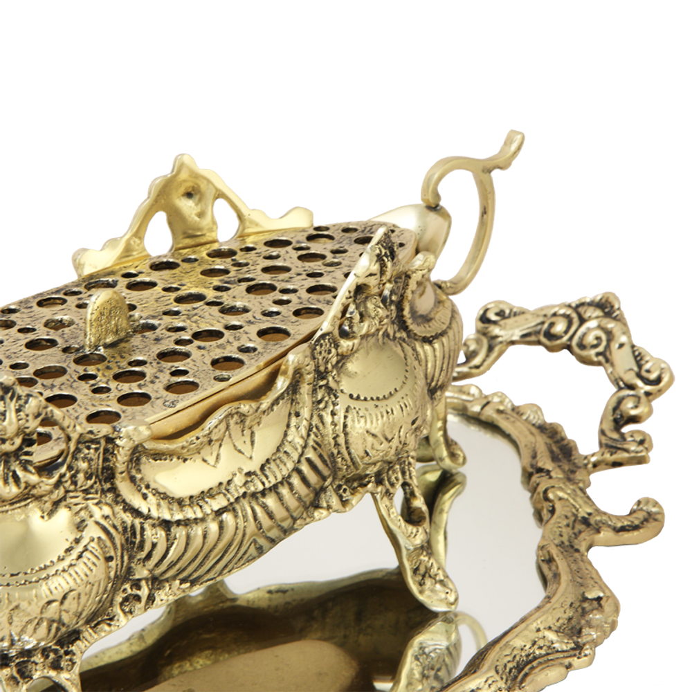 Bello De Bronze Подставка для цветов для икебаны бронзовая с подносом-зеркалом