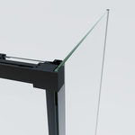 Душевой уголок Soft 2 VSR-3SO29012CLB, 1200*900, черный, стекло прозрачное