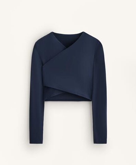 Oysho Футболка с длинными рукавами Comfortlux, темно-синий