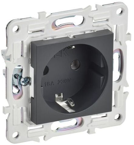 Розетка SKANDY 16А с заземл. без защ. шторок SK-R05T титан IEK SK-R11-16-K48