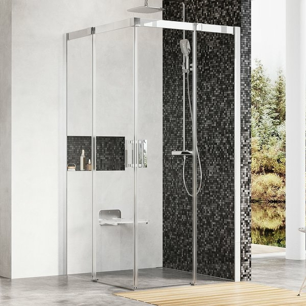 Душевой уголок Ravak Matrix MSRV4-100 100x100 1WVAA100Z1 профиль Белый стекло Transparent