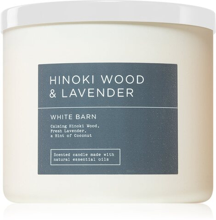 Bath & Body Works Hinoki Wood & Lavender - ароматическая свеча /   411  g  / GTIN 667557180670