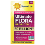 Renew Life, Ultimate Flora™, пробиотик, 50 млрд КОЕ, 30 веганских капсул с отсроченным высвобождением
