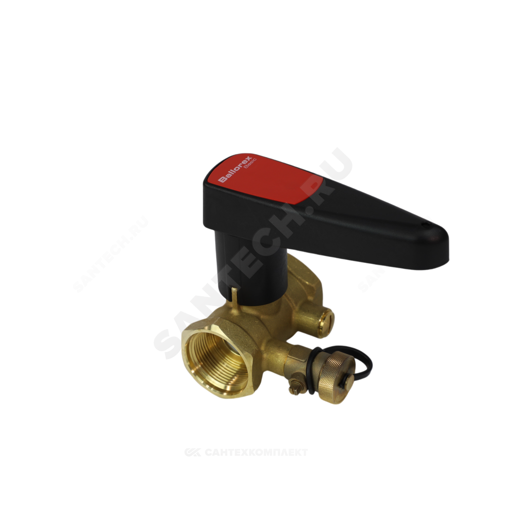 Клапан балансировочный ручной латунь Basic Ду 15 G1/2" Ру25 ВР Kvs=1.8м3/ч без ниппелей BROEN 43490000-001003