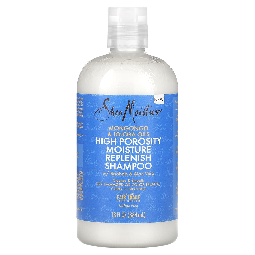 SheaMoisture, Увлажняющий шампунь с высокой пористостью, масла монгонго и жожоба, 384 мл (13 жидк. унц.)