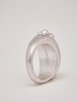 Massimo Dutti Кольцо с круглыми деталями, серебряный