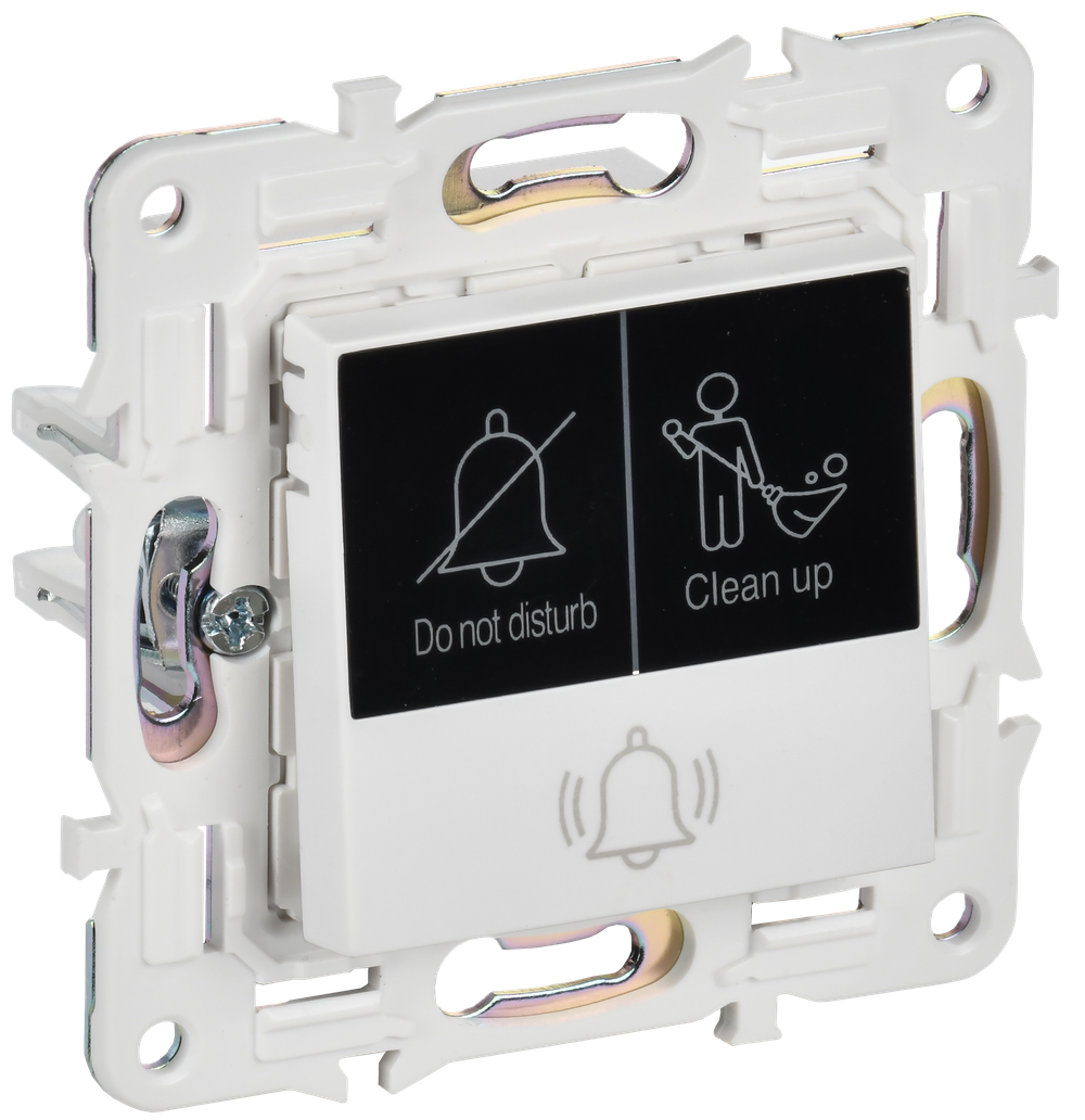 SKANDY Кнопка звонка с индикацией для отелей 10А SK-V17W арктический белый IEK