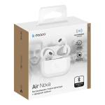 Беспроводные наушники с микрофоном Deppa Air Nova, TWS, BT 5.1, 300 мАч, QI (44192) Белый