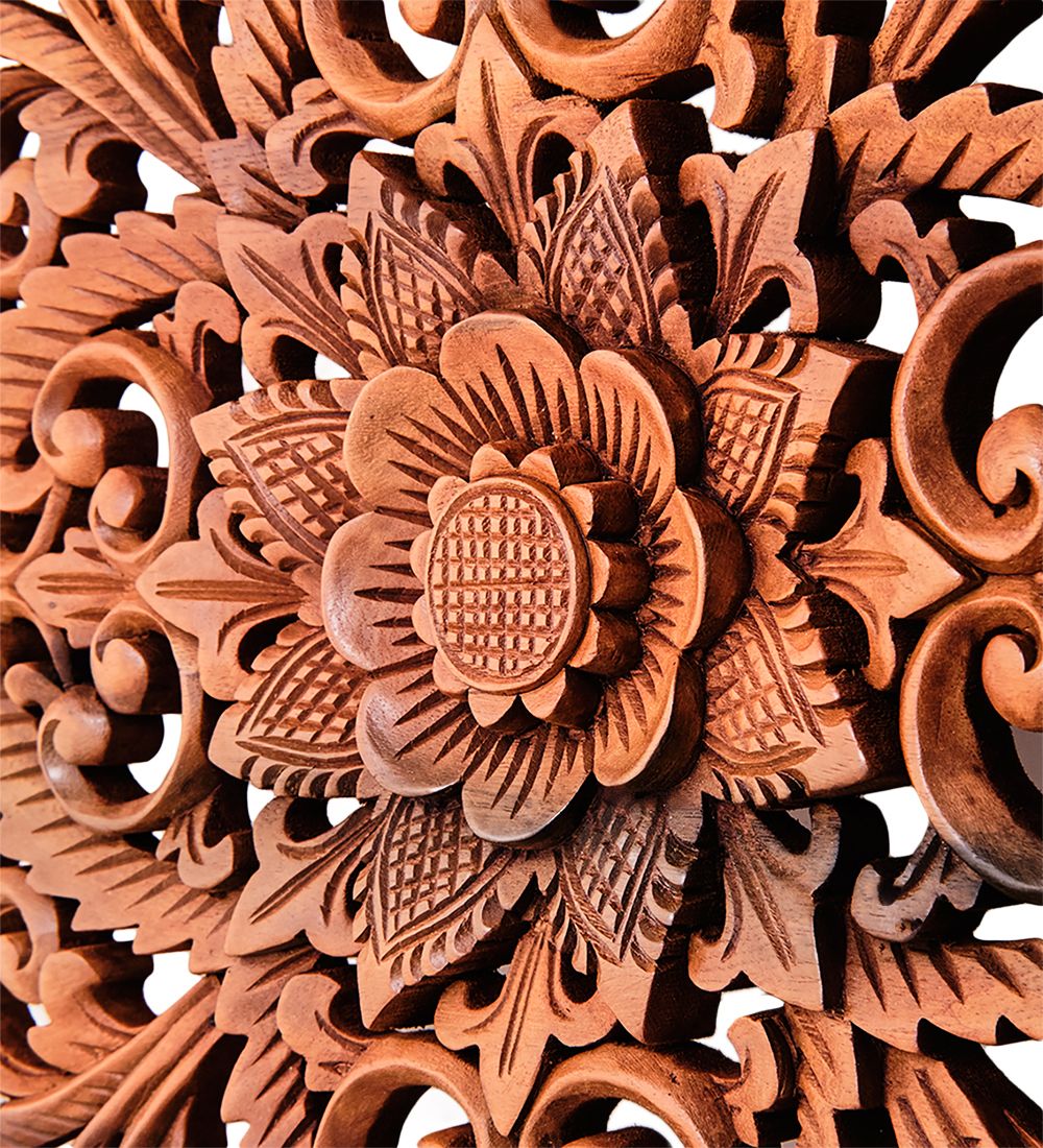 Decor and Gift 17-132 Панно резное «Цветы» (суар, о.Бали)