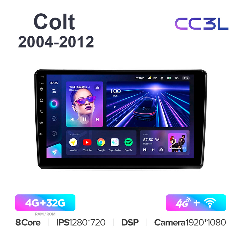 Teyes CC3L 9"для Mitsubishi Colt, Colt Plus 2004-2012