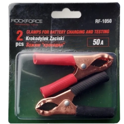 Зажимы для зарядки и тестирования аккумулятора 50A, в блистере RockForce##Rock FORCE RF-1050