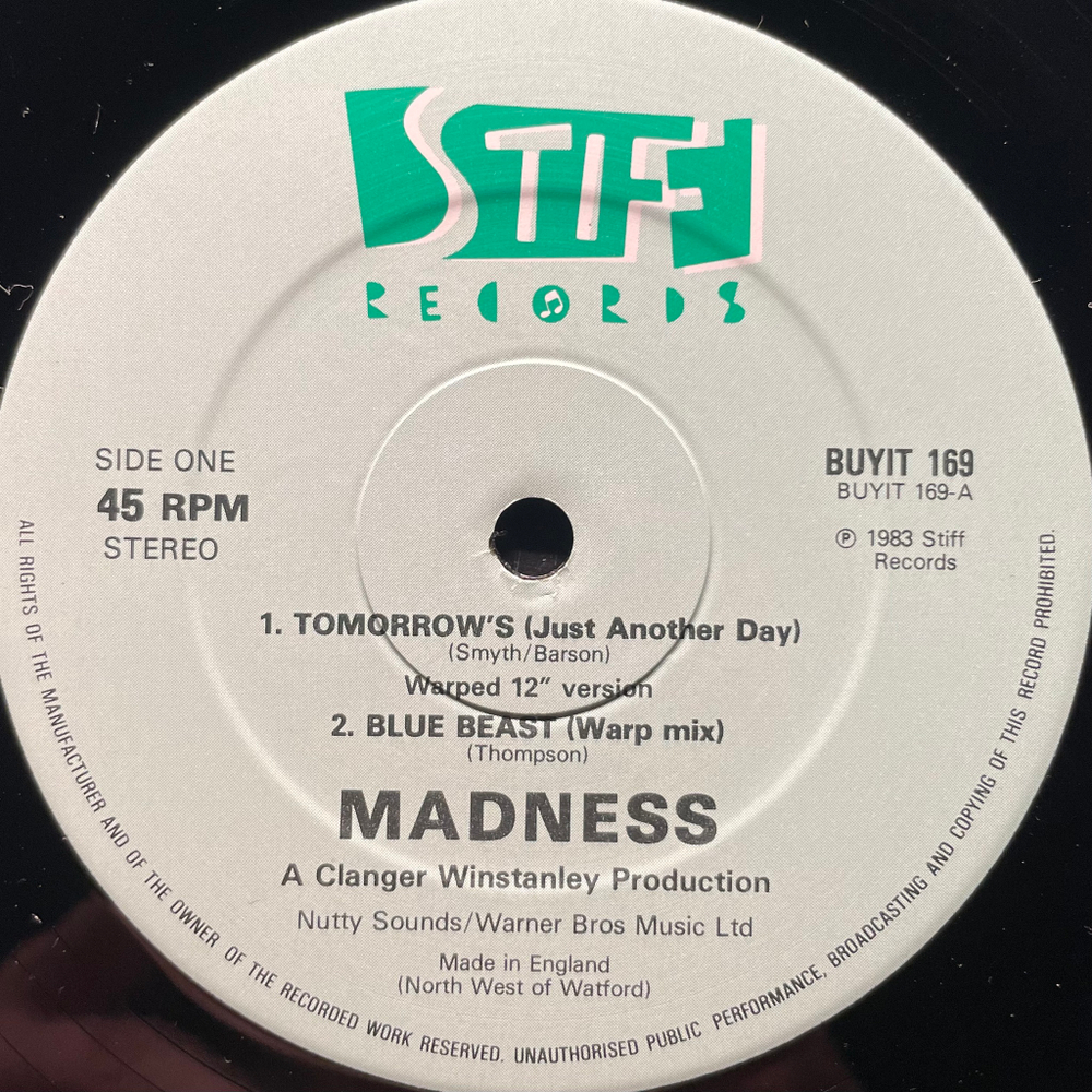 Madness ‎– Tomorrow's Just Another Day (Англия 1983г.) 12", 45 RPM