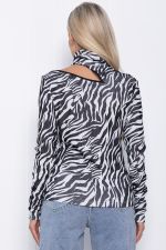 Лонгслив Зебруша (черно-белый) Б11037 LT Collection