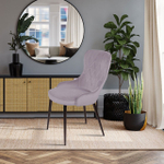 Стул Leonardo, бархат светло-серый 26