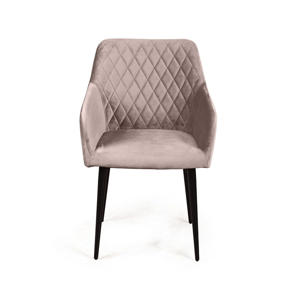 Стул с подлокотниками Robert, бархат пепельно-бежевый 25