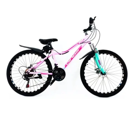 Велосипед Dinos 26" 21скор (стальная дамская рама, диск. тормоз) Розовый (DIN-35-3)