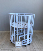 Кроватка-трансформер МАЛЮТКА 7 в 1 с маятником (Фиолетовый)