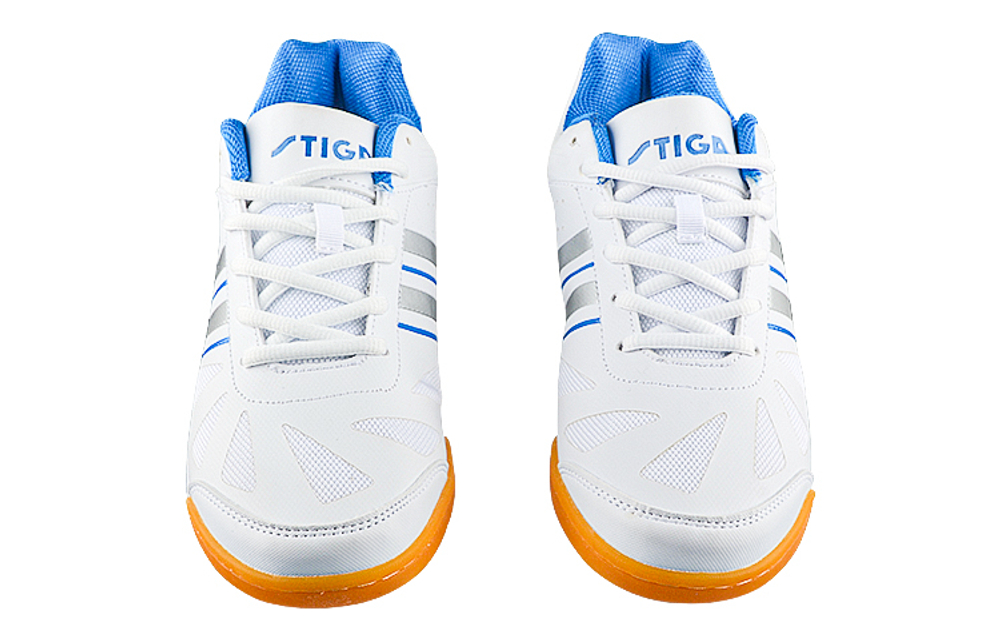 Stiga Slip Resistant Breathable Abrasion Resistant Low top Training Shoes Unisex White Blue