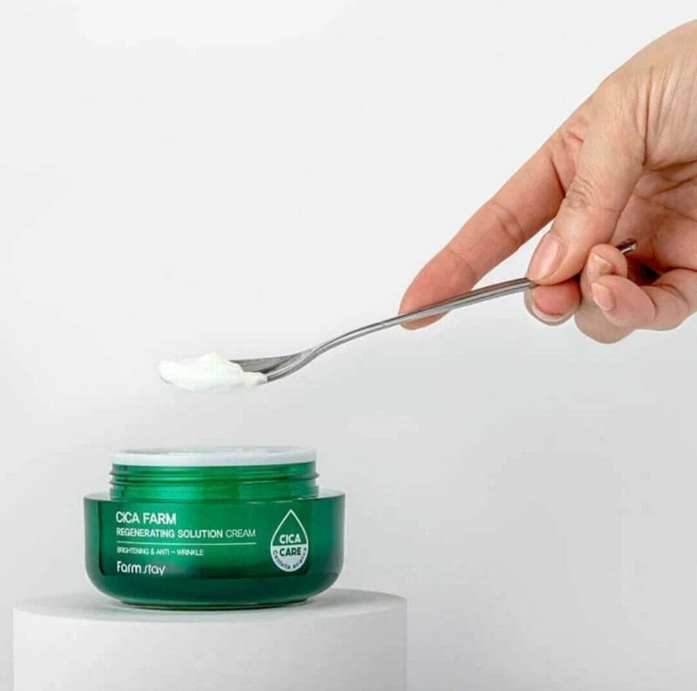 Крем для лица с центеллой FarmStay Cica Farm Regenerating Solution Cream