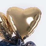 Ag Шар Сердце 19''/46 см, Шампань (БГ-15)