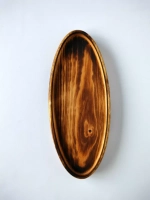 Поднос деревянный овальный