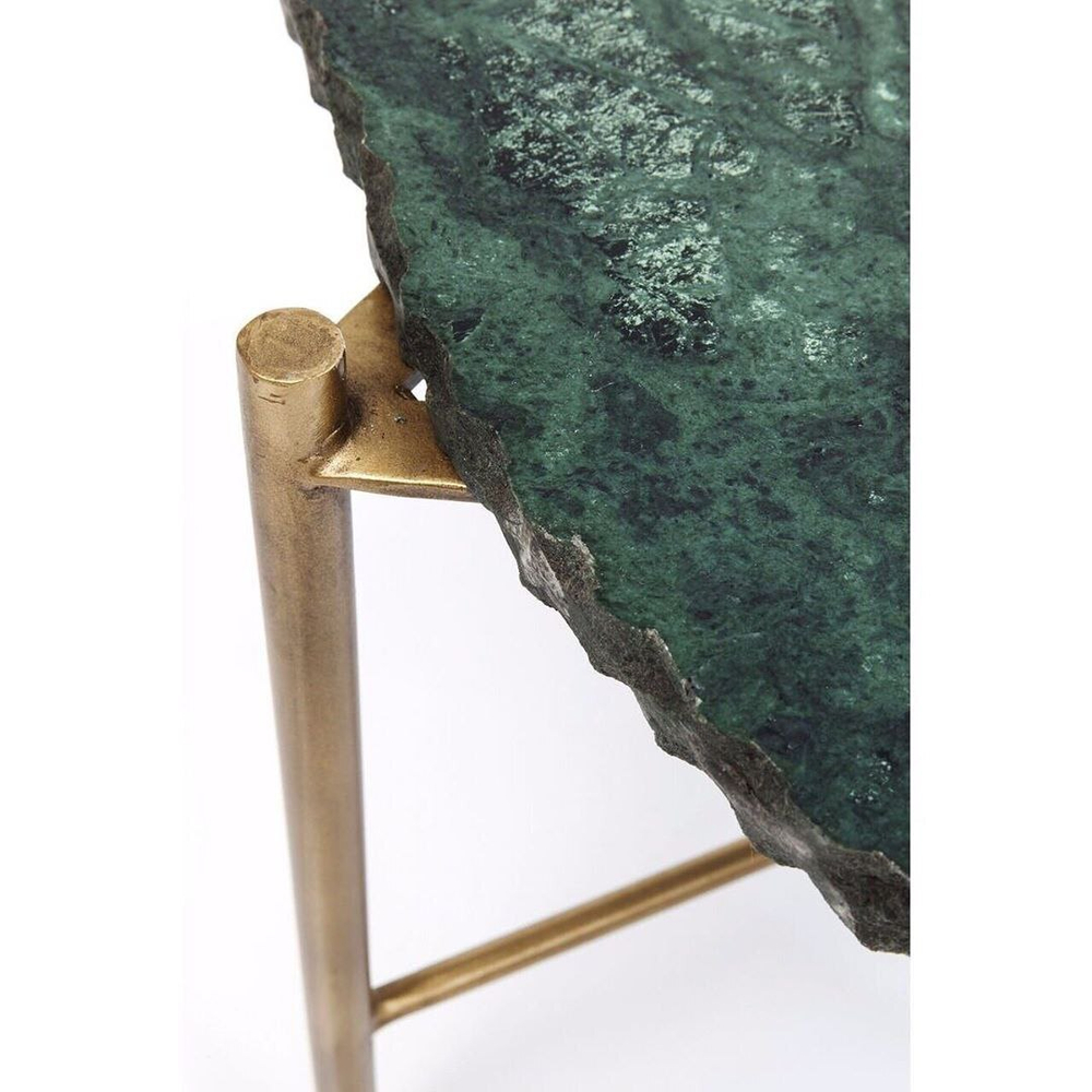 Столик зеленый из мрамора Piedra 76х43 см Арт. 83512]