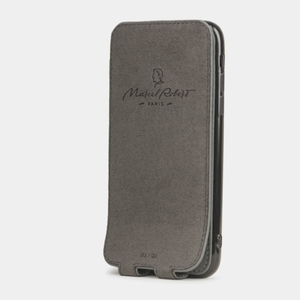 Чехол для iPhone 11 из натуральной кожи теленка, стального цвета