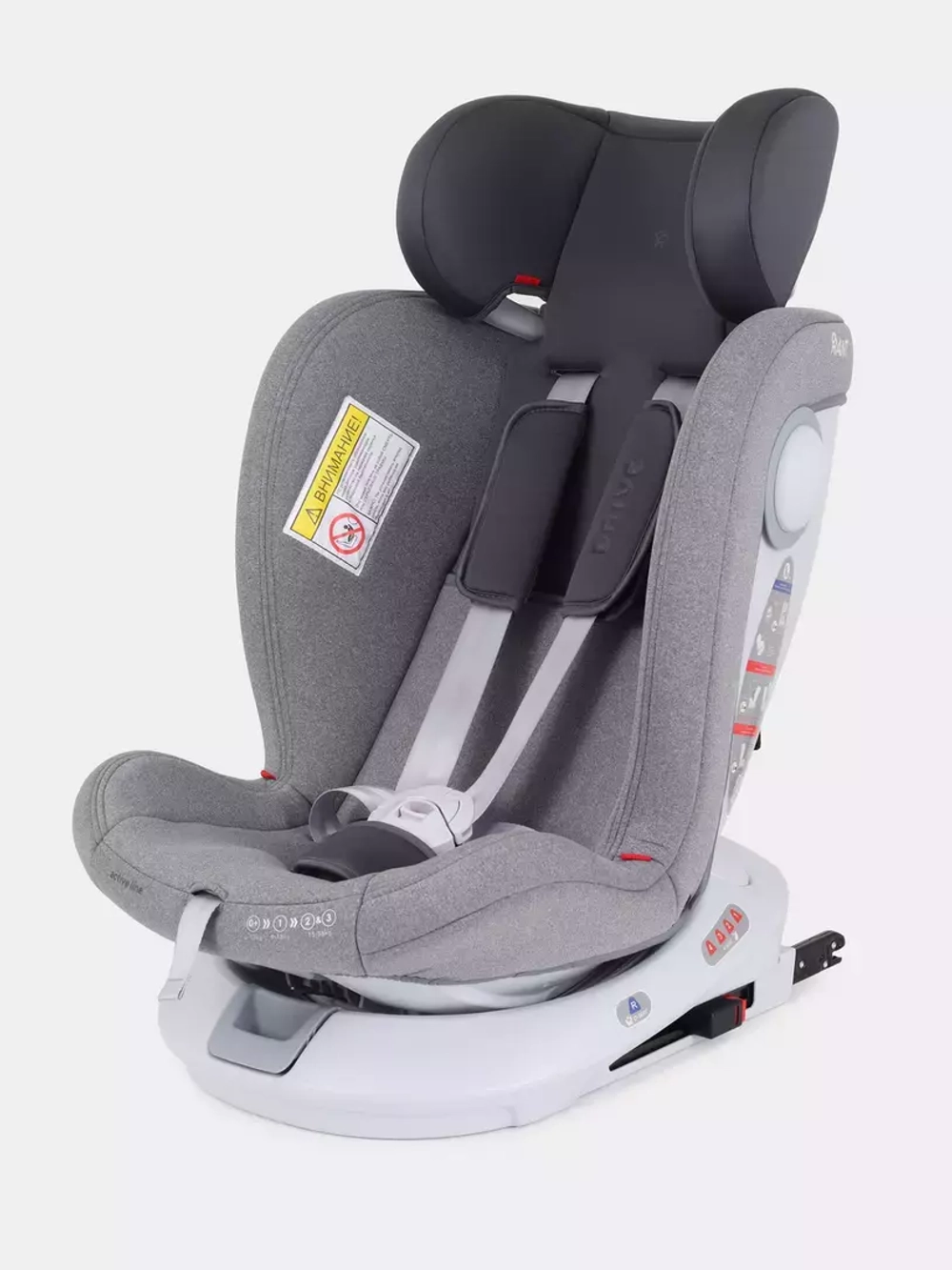 Автокресло Rant Drive Active Line 0/1/2/3 (0-36кг) Grey/Серый isofix