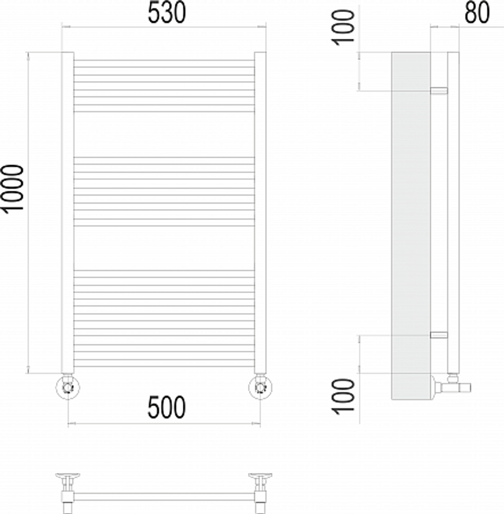 Полотенцесушитель водяной Terminus Сицилия П16 500х1000