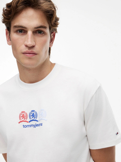 Футболка Tommy Jeans Multi-Crest Logo Ecru