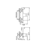 Смеситель с гигиенической лейкой 35k F2041-8 FRAP (белый/хром, латунь)