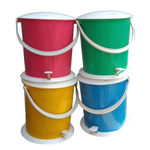 Ведро для мусора с педалью 10 л круглое с внутренним ведром, ручка для переноса, цвет в ассортименте