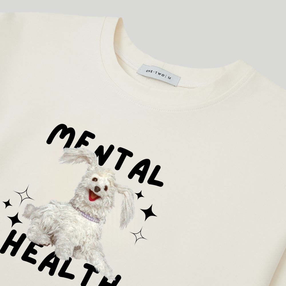 Футболка One Two Mental health Coconut Milk