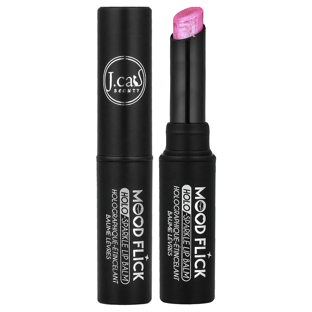 J.Cat Beauty, Mood Flick, Gold Sparkle, бальзам для губ, MLB101, выключатель, 2 г (0,07 унции)