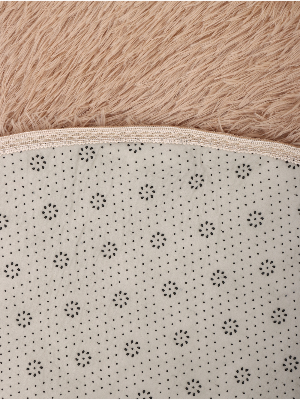 Ковер цвет бежевый, д 80 см