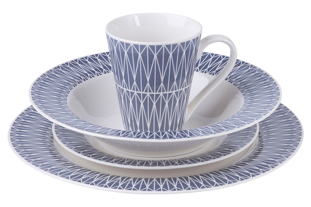 Обеденный сервиз Maxwell & Williams Зенит синий 16 предметов на 4 персоны