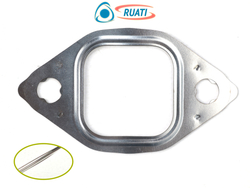 Прокладка выпускного коллектора дв. WEICHAI WP 7 а/м МАЗ,SHACMAN, SHAANXI (металл 3-х слойный с треугольниками на шпильках, 610800110005) RUATI