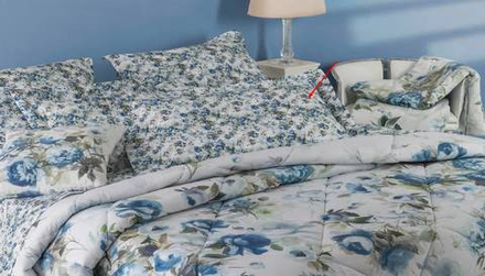 Постельное белье 2 спальное евро Mirabello Moon Flowers U04 Azzurro