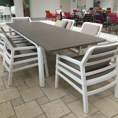 Стол раздвижной Alloro 210-280х100 см, тортора/белый