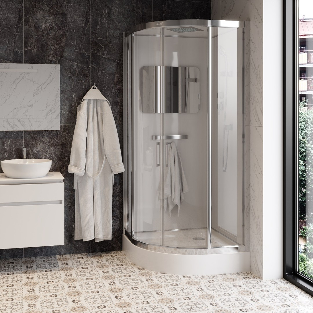 Душевая кабина Ceruttispa (ЧеруттиСпа) VIVA 91, с низким поддоном, 90x90x215